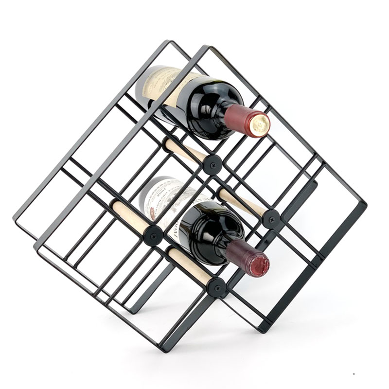 Designer Industrial Wine Display Rack