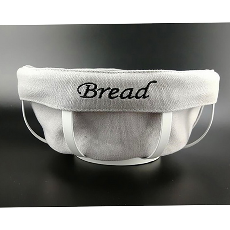 Gray Oval Vintage Bread Basket