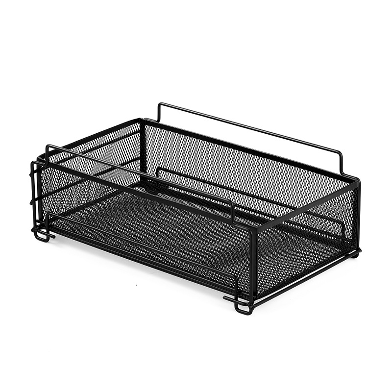 2 Tier Sliding Mesh Silver Basket Organizer Drawer