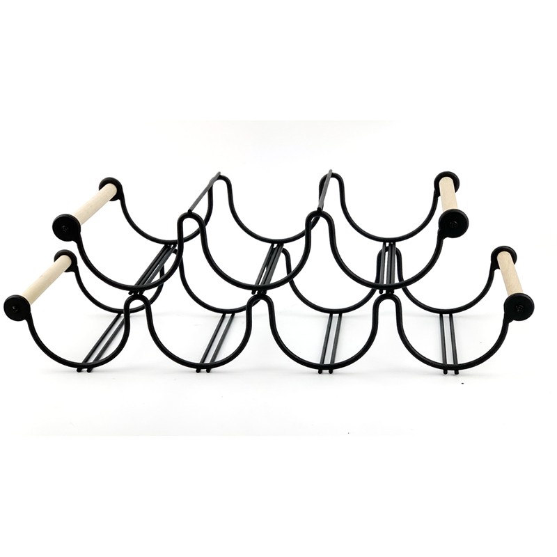 Rakásolható, bővíthető, fából készült borosüveg-tartó Rakásolható, bővíthető, fából készült borosüveg-tartó