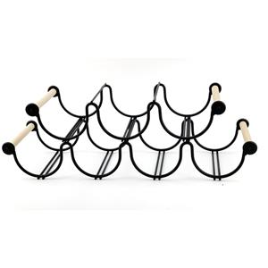 Stapelbares, erweiterbares Weinflaschenregal aus Holz