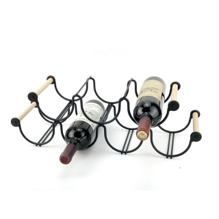 Stapelbares, erweiterbares Weinflaschenregal aus Holz