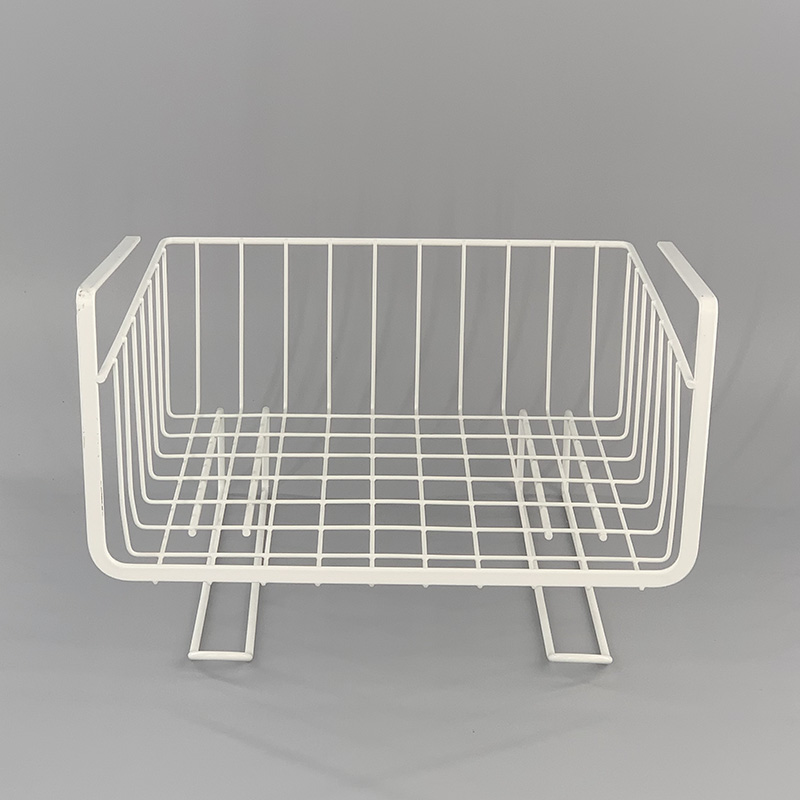 ตะกร้าแขวนเก็บของใต้ตู้พร้อมที่แขวนกระดาษ