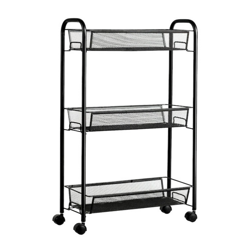 Mobile Utility Rolling Cart With Mesh Baskets