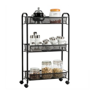 Keranjang Bergulir Utilitas Seluler Dengan Keranjang Mesh