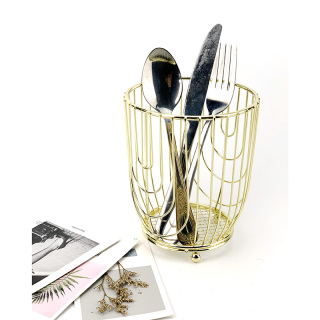 Gold Utensilienhalter für Tisch