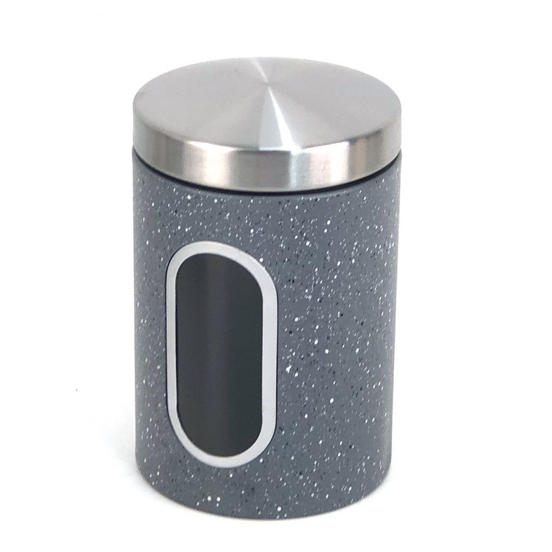 Dark Grey Bread Bin With Window