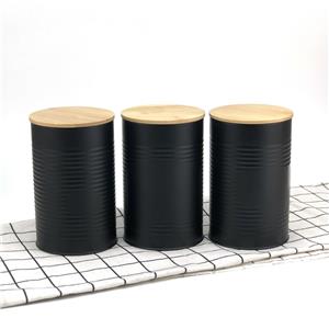 Guci Penyimpanan Lapisan Serbuk Baja Karbon Set 3