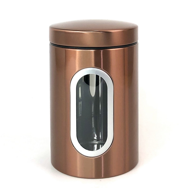 Metal Kitchen Jars With See Through Window