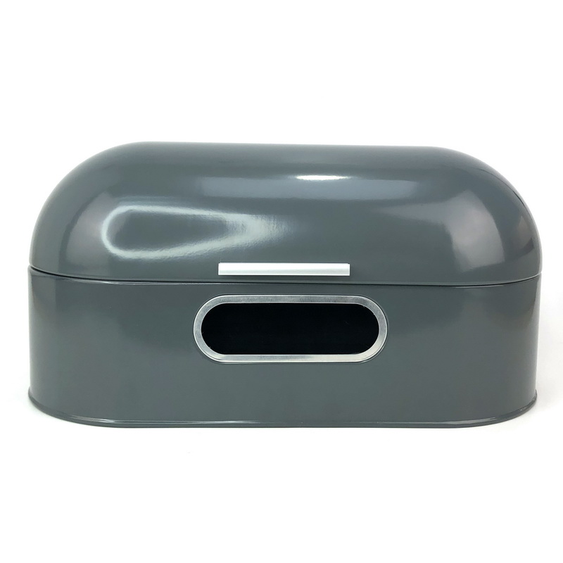 Dark Grey Bread Bin With Window
