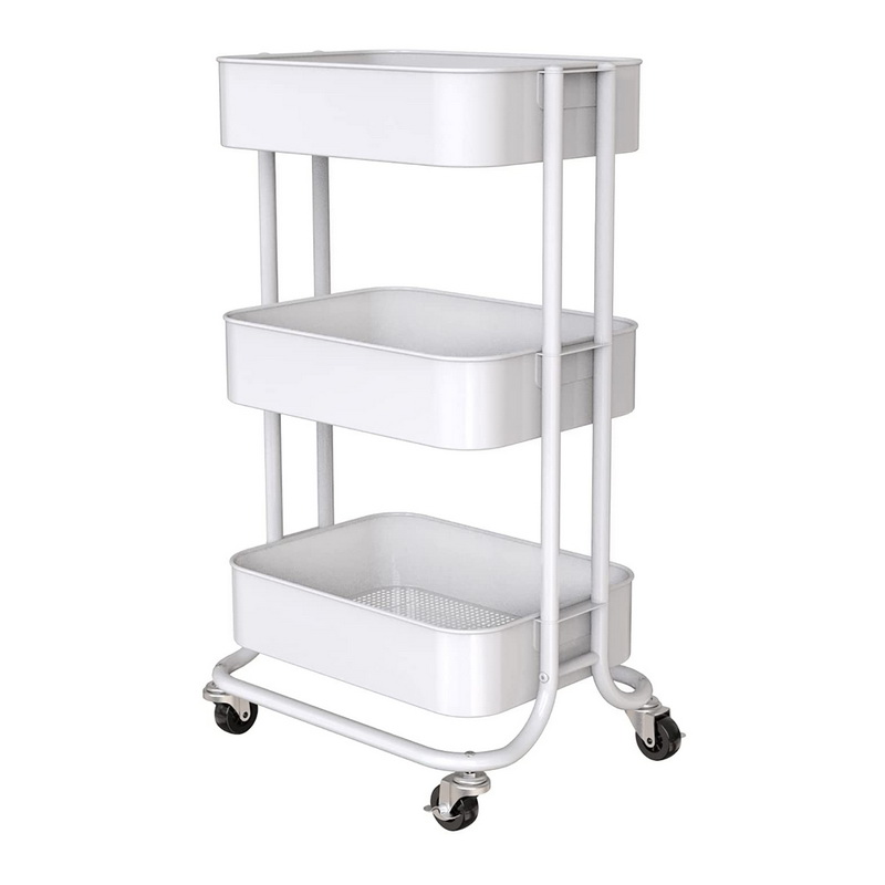 Trolley Service Shelving Cart With Lockable Wheels