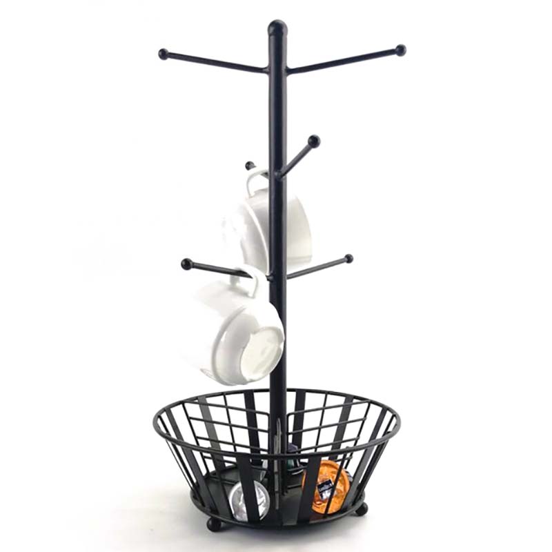 Mug Holder With Coffee Capsule Basket
