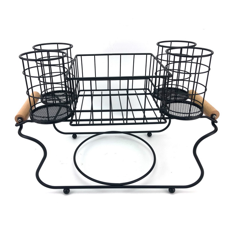 Bronze Rack Napkin Buffet Caddy With Utensil Holder