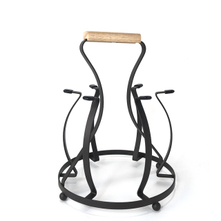 Wood Hanger Glass Holder Rack