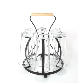 Holzaufh?nger Glashalter Rack