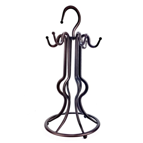 Soporte para tazas con base de madera