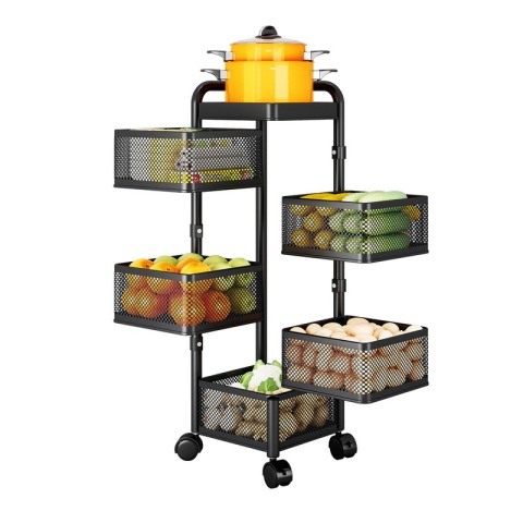 Carro de cocina con cesta cuadrada extraíble