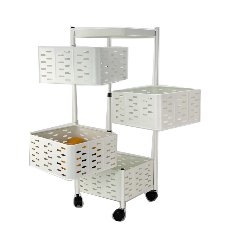Removable Square Basket Kitchen Trolley