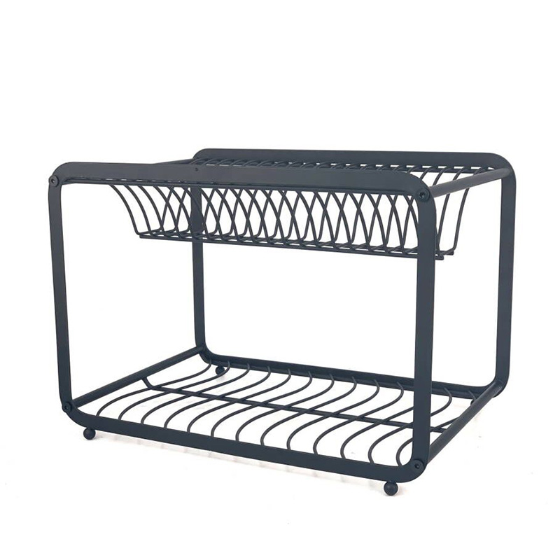 Stylish Double Tier Dish Shelf Over The Counter