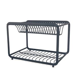 Rak Piring Tingkat Ganda Bergaya Di Atas Konter