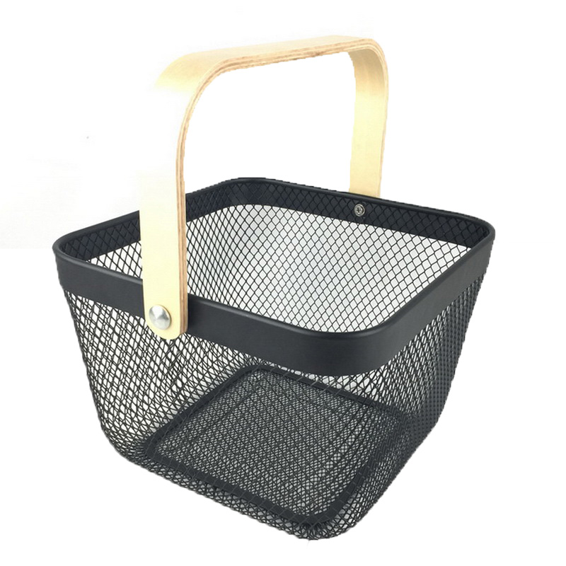 Supply Outdoor Mesh Toy Storage Baskets Organizer With Handle Wholesale