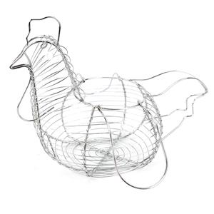 Cesta de cocina de almacenamiento de huevos de metal Essentials para el hogar