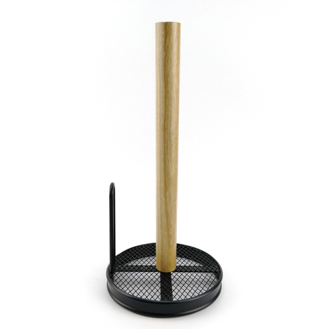 Portarrollos de papel moderno de madera negra