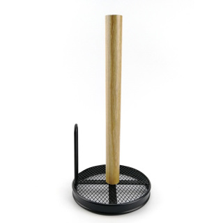 Black Wooden Modern Paper Roll Holder