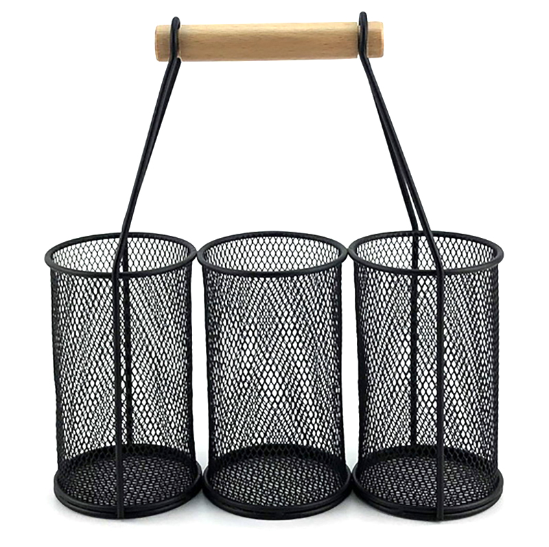 Organizador de utensilios de cocina de malla de hierro Organizador de utensilios de cocina de malla de hierro