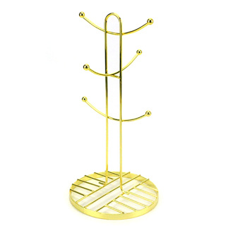 Golden Color Mug Rack Stand