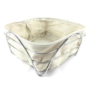 Keranjang Penyajian Roti Logam Dengan Kain