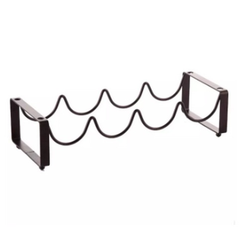 Soporte de estante de vino de almacenamiento grande apilable negro