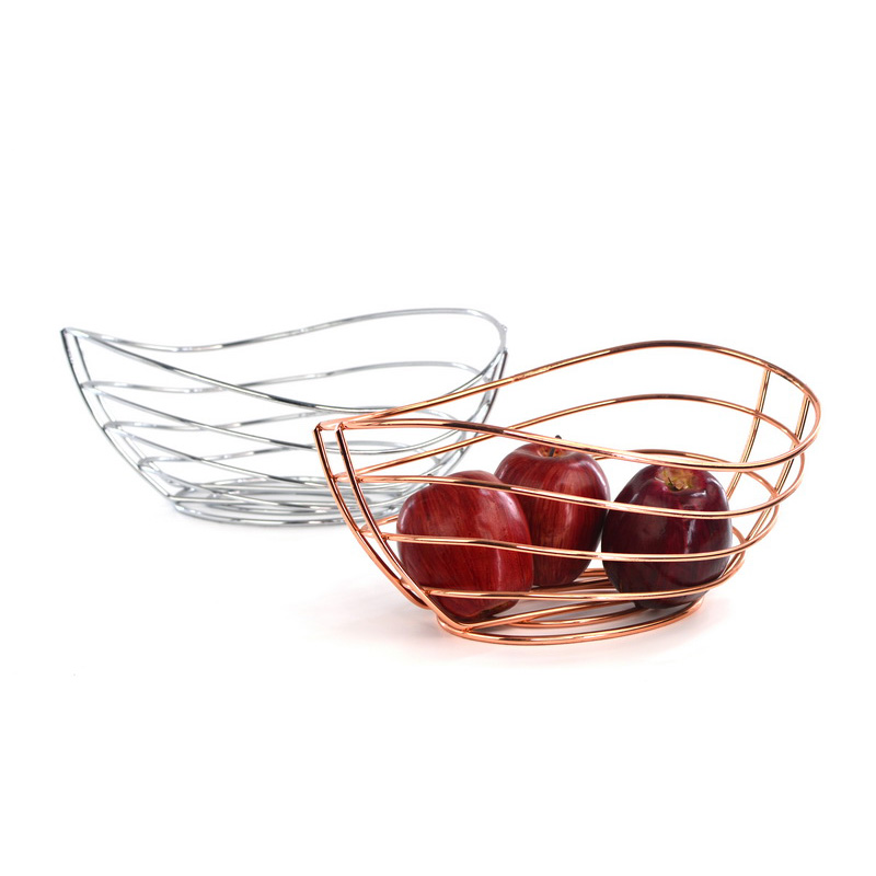 Wire Decorative Storage Fruit Basket For Dining Table