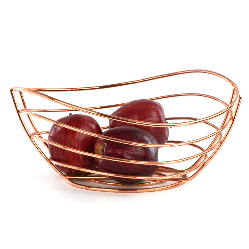 Wire Decorative Storage Fruit Basket For Dining Table