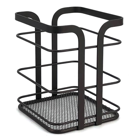 Soporte para utensilios de cuchara de alambre negro