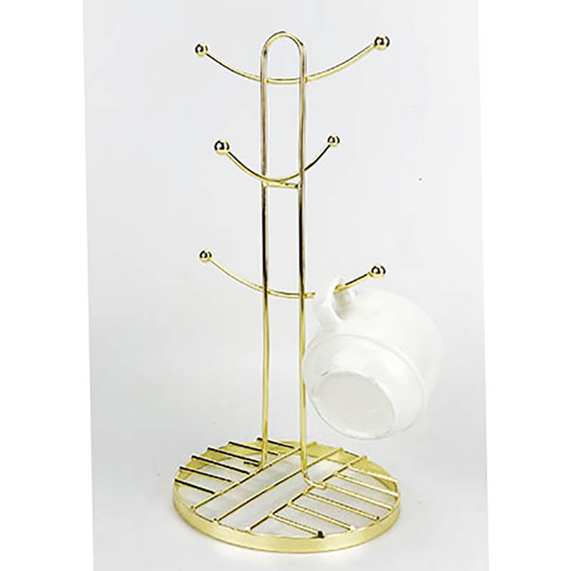 Golden Color Mug Rack Stand