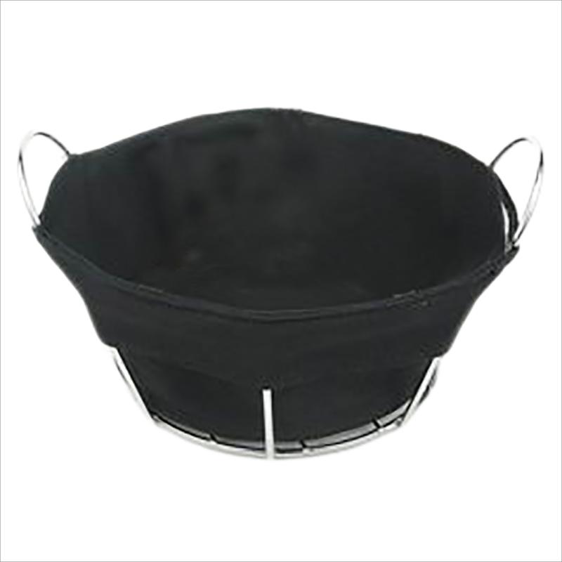 Cesta de pan redonda de algodón con asa