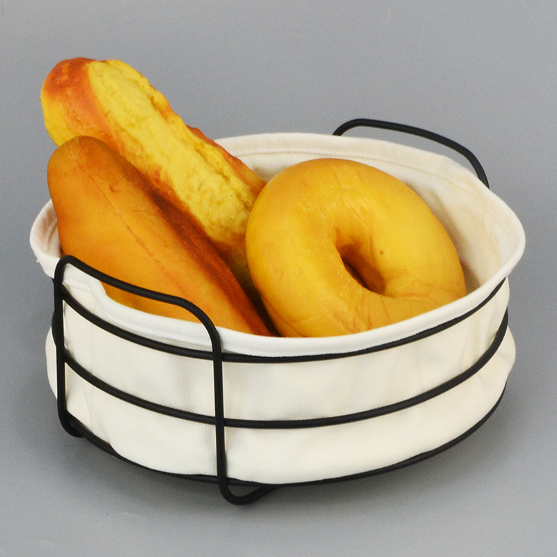 Black Table Fruit And Bread Basket