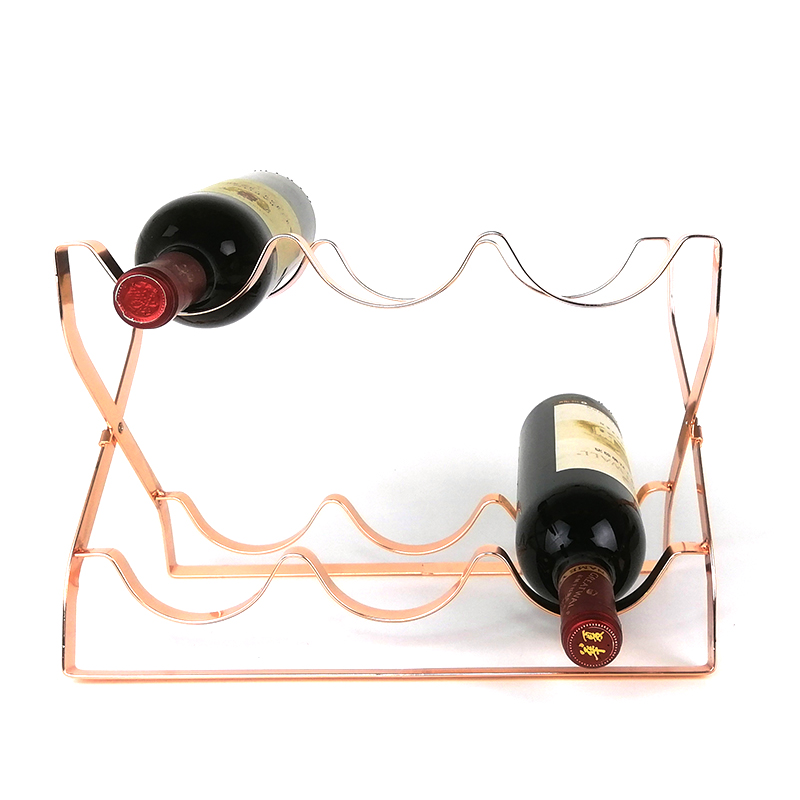 Foldable And Collapsible Simple Brass Wine Rack