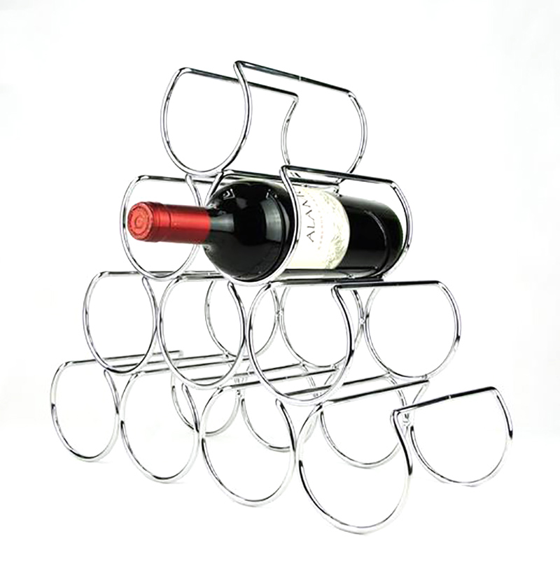 6 Bottle Metal Wine Counterto Storage Racks