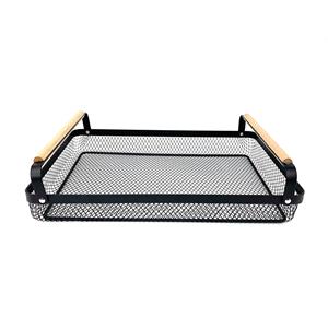 Bath Mesh Organizer Tablett Holzgriff