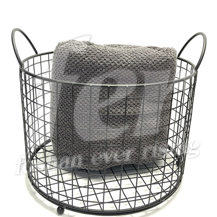 Black Iron Wire Laundry Basket