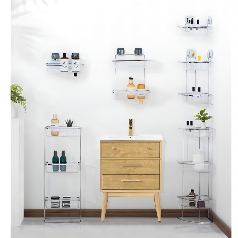 BATHROOM RACK WITH METAL AND PLASTIC COMBINATION