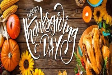 幸せな感謝祭の日