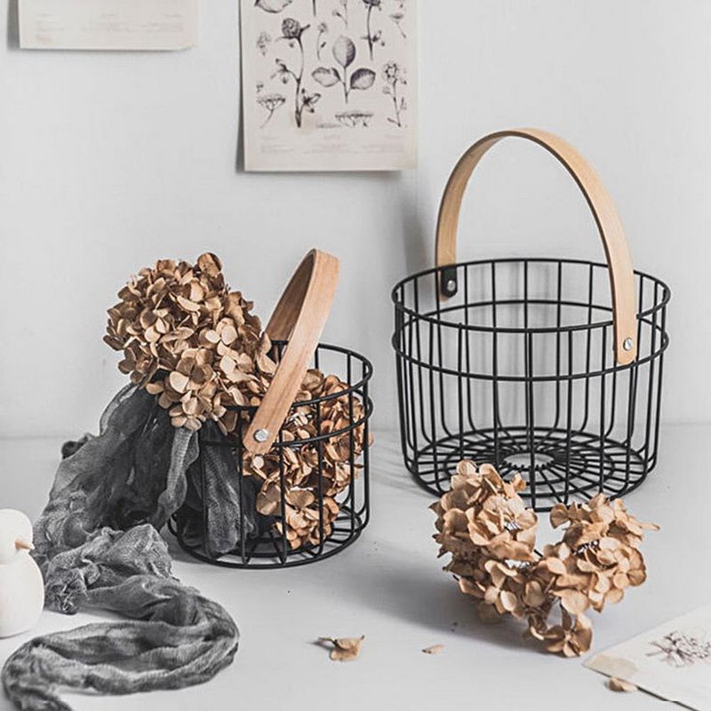 Exquisite Multi-functional Metal Storage Basket: Perfect Assistant for Home Life