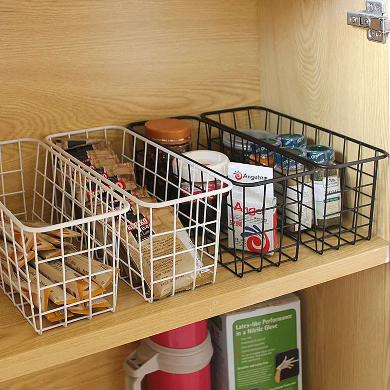 Metal Storage Baskets With Handle