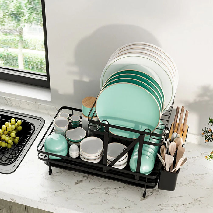 The perfect combination of dish lovers and iron dish rack and display rack