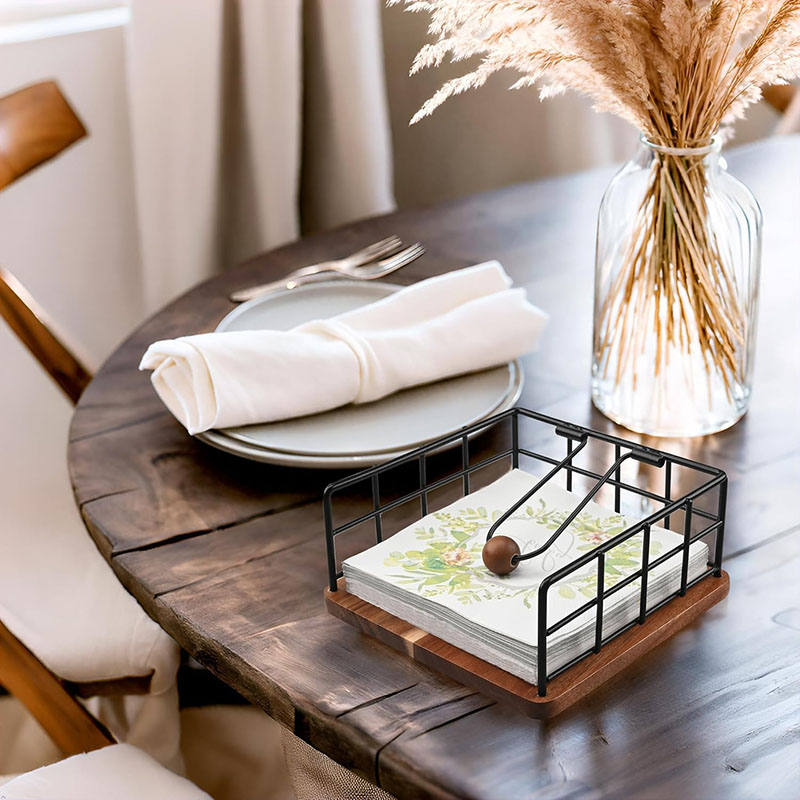 Wooden Modern Napkin Holder