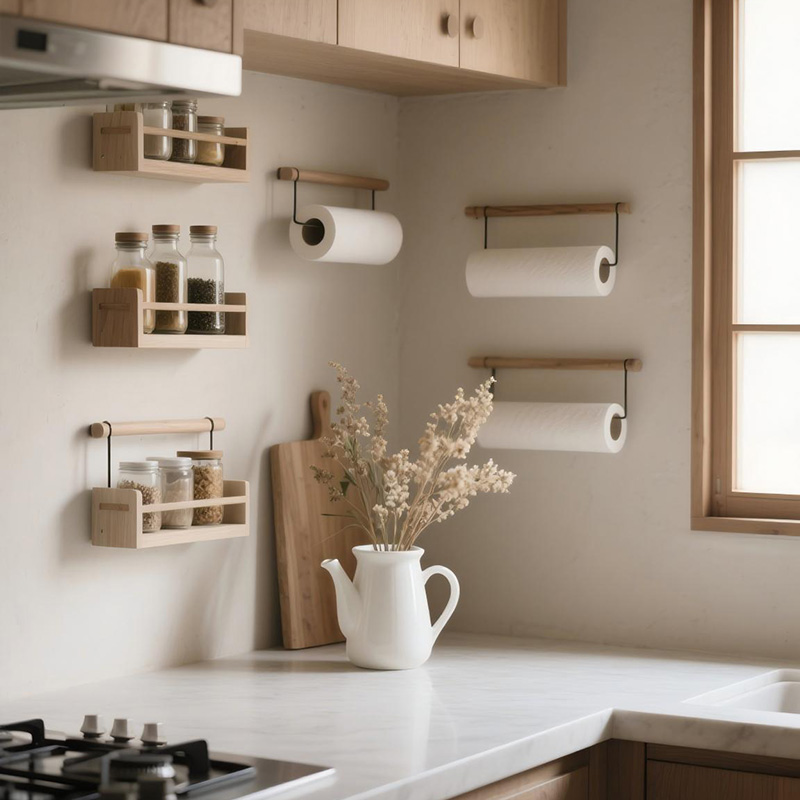 Wooden Modern Paper Roll Holder