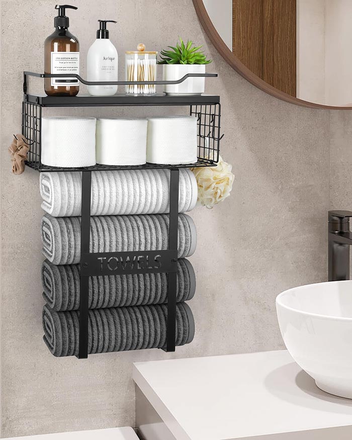 Over The Door Towel Bar Rack